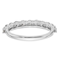 14K White Gold 1 Carat Lab Grown Diamond VS SI+ G+ Eleven Stone Complete Band view 5