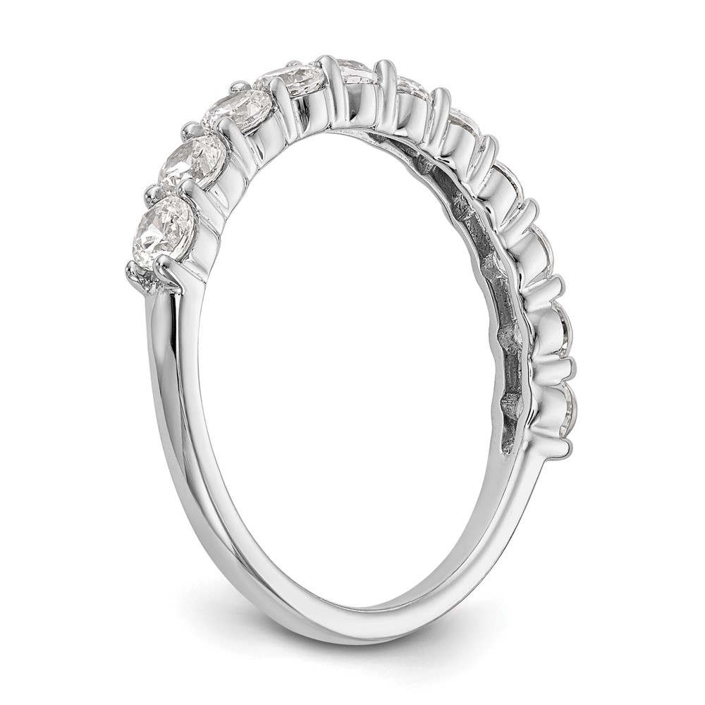 14k White Gold 1 carat Lab Grown Diamond VS/SI+ G+ Eleven Stone Complete Band (RM3192B-100-7WLG)