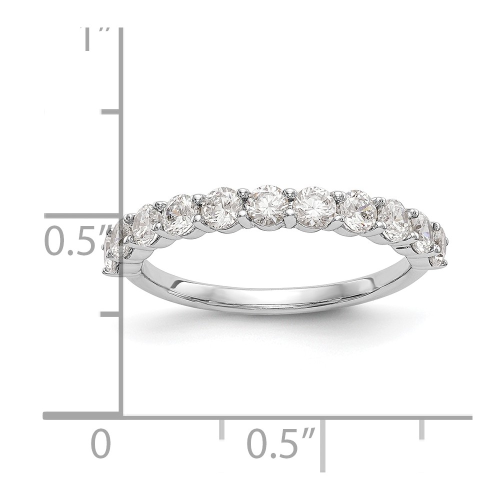 14k White Gold 1 carat Lab Grown Diamond VS/SI+ G+ Eleven Stone Complete Band (RM3192B-100-7WLG)
