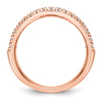True Origin 14K Rose Gold 0.25 Carat Lab Grown Diamond VS+ F+ Complete Wedding Band view 2