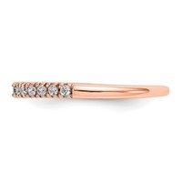 True Origin 14K Rose Gold 0.25 Carat Lab Grown Diamond VS+ F+ Complete Wedding Band view 3