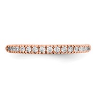 True Origin 14K Rose Gold 0.25 Carat Lab Grown Diamond VS+ F+ Complete Wedding Band view 4