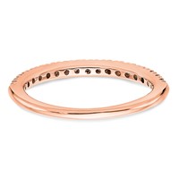 True Origin 14K Rose Gold 0.25 Carat Lab Grown Diamond VS+ F+ Complete Wedding Band view 5