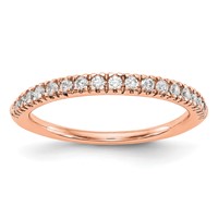 True Origin 14K Rose Gold 0.25 Carat Lab Grown Diamond VS+ F+ Complete Wedding Band view 1