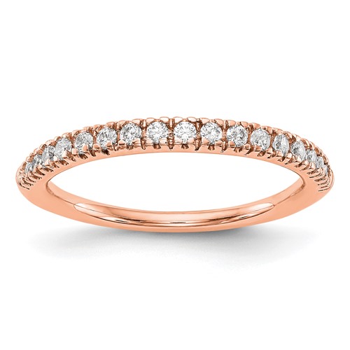 True Origin 14K Rose Gold 0.25 Carat Lab Grown Diamond VS+ F+ Complete Wedding Band