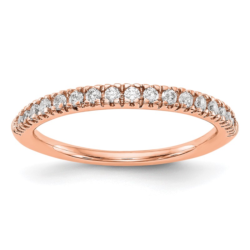 True Origin 14K Rose Gold 1/4 carat Lab Grown Diamond VS  D E F  Band