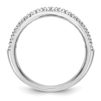 14K White Gold 0.25ct Lab Grown Diamond VS SI+ G+ Complete Band view 2