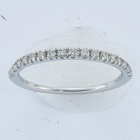 14K White Gold 0.25ct Lab Grown Diamond VS SI+ G+ Complete Band view 1