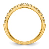True Origin 14K Yellow Gold 0.25 Carat Lab Grown Diamond VS+ F+ Complete Wedding Band view 2