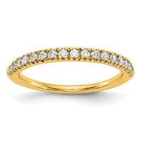 True Origin 14K Yellow Gold 0.25 Carat Lab Grown Diamond VS+ F+ Complete Wedding Band view 1