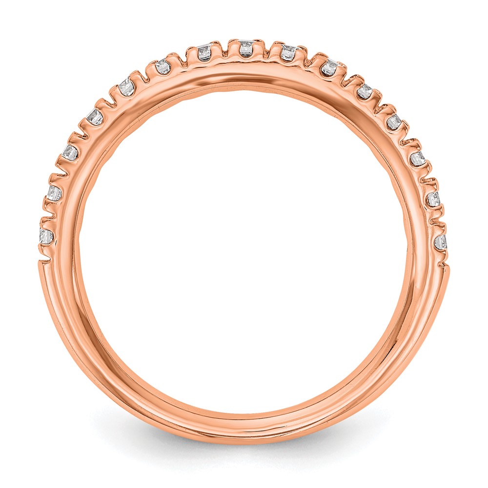 True Origin 14K Rose Gold 1/2 carat Lab Grown Diamond VS  D E F  Band (RM3193B-050-RLD)