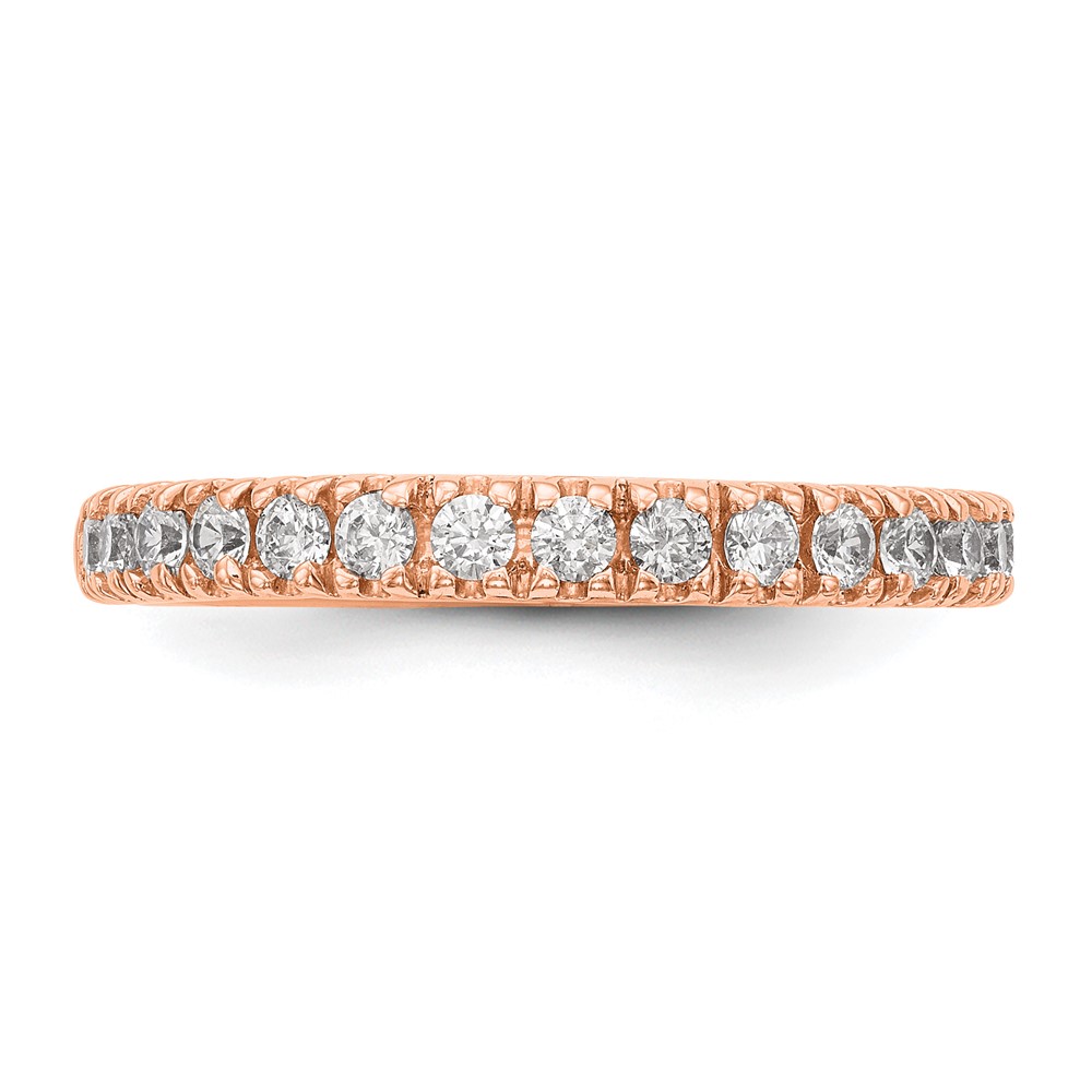 True Origin 14K Rose Gold 1/2 carat Lab Grown Diamond VS  D E F  Band (RM3193B-050-RLD)