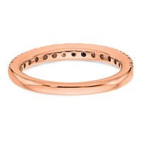 True Origin 14K Rose Gold 0.50 Carat Lab Grown Diamond VS+ F+ Complete Wedding Band view 5