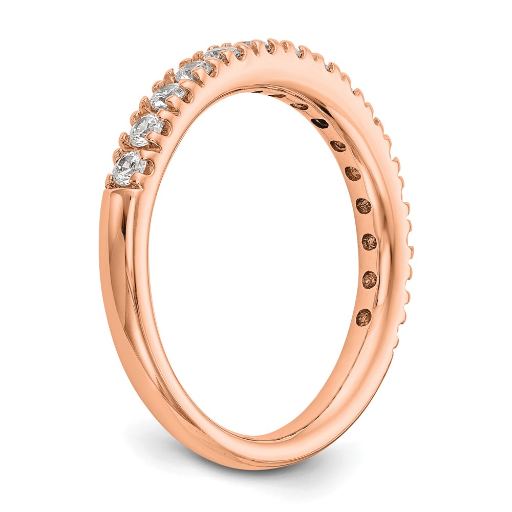 True Origin 14K Rose Gold 1/2 carat Lab Grown Diamond VS  D E F  Band (RM3193B-050-RLD)