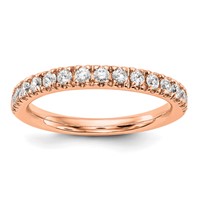 True Origin 14K Rose Gold 0.50 Carat Lab Grown Diamond VS+ F+ Complete Wedding Band view 1