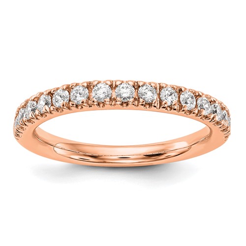 True Origin 14K Rose Gold 0.50 Carat Lab Grown Diamond VS+ F+ Complete Wedding Band