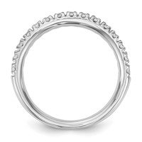 14K White Gold 0.50 Carat Lab Grown Diamond VS SI+ G+ Complete Band view 2