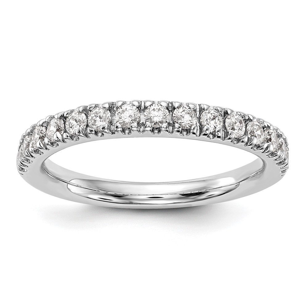 14K White Gold 0.50 Carat Lab Grown Diamond VS SI+ G+ Complete Band
