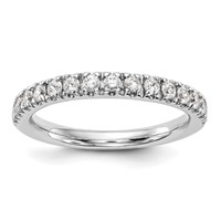 14K White Gold 0.50 Carat Lab Grown Diamond VS SI+ G+ Complete Band view 1