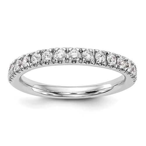 14K White Gold 0.50 Carat Lab Grown Diamond VS SI+ G+ Complete Band
