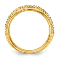 True Origin 14K Yellow Gold 0.50 Carat Lab Grown Diamond VS+ F+ Complete Wedding Band view 2