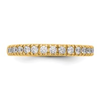True Origin 14K Yellow Gold 0.50 Carat Lab Grown Diamond VS+ F+ Complete Wedding Band view 4