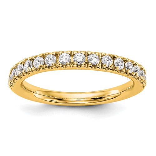 True Origin 14K Yellow Gold 0.50 Carat Lab Grown Diamond VS+ F+ Complete Wedding Band