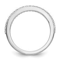True Origin 14K White Gold 0.25 Carat Lab Grown Diamond VS+ F+ Complete Wedding Band view 2