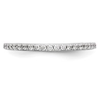 True Origin 14K White Gold 0.25 Carat Lab Grown Diamond VS+ F+ Complete Wedding Band view 4