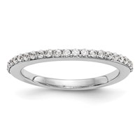 True Origin 14K White Gold 0.25 Carat Lab Grown Diamond VS+ F+ Complete Wedding Band view 1