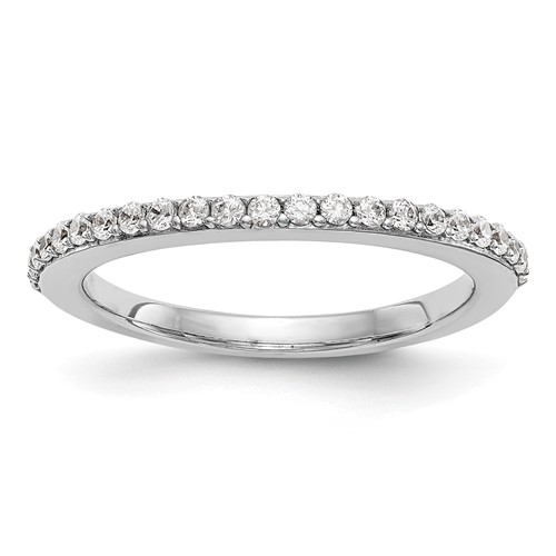 True Origin 14K White Gold 0.25 Carat Lab Grown Diamond VS+ F+ Complete Wedding Band
