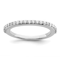 True Origin 14K White Gold 0.33 Carat Lab Grown Diamond VS+ F+ Complete Wedding Band view 1