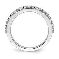 True Origin 14K White Gold 0.38 Carat Lab Grown Diamond VS+ F+ Complete Wedding Band view 2
