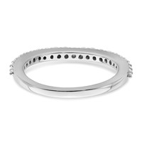 True Origin 14K White Gold 0.38 Carat Lab Grown Diamond VS+ F+ Complete Wedding Band view 5