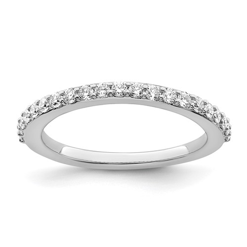 True Origin 14K White Gold 0.38 Carat Lab Grown Diamond VS+ F+ Complete Wedding Band