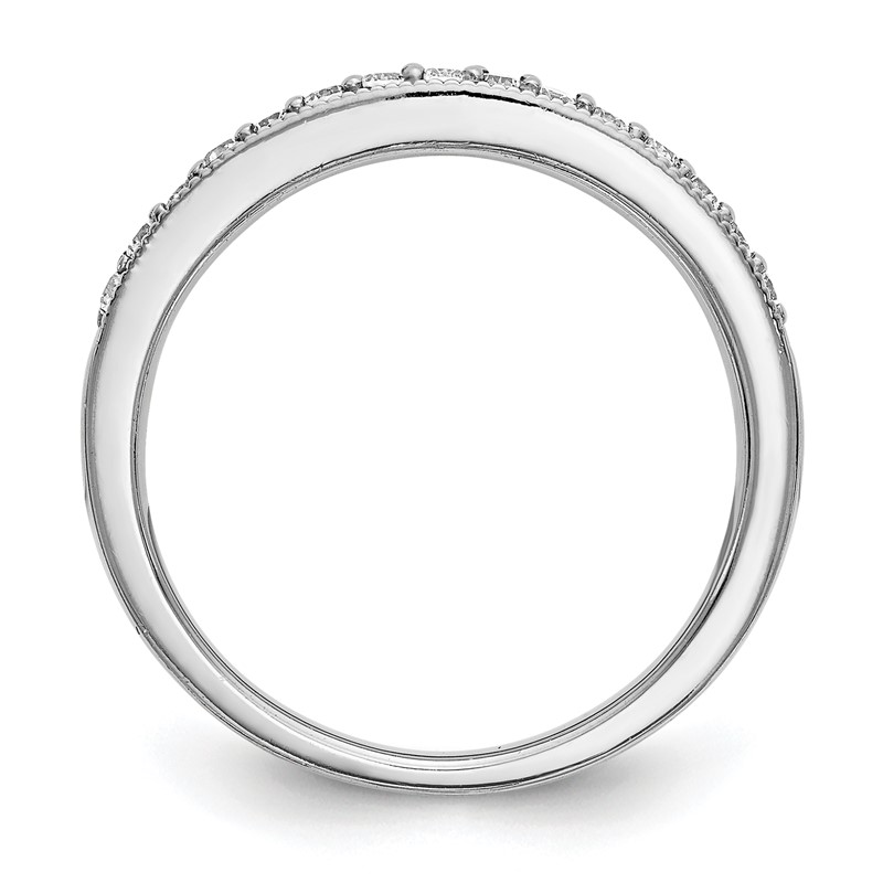 True Origin 14K White Gold 1/4 carat Lab Grown Diamond VS  D E F  Band