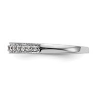 True Origin 14K White Gold 0.25 Carat Lab Grown Diamond VS+ F+ Complete Wedding Band view 3