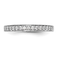 True Origin 14K White Gold 0.25 Carat Lab Grown Diamond VS+ F+ Complete Wedding Band view 4