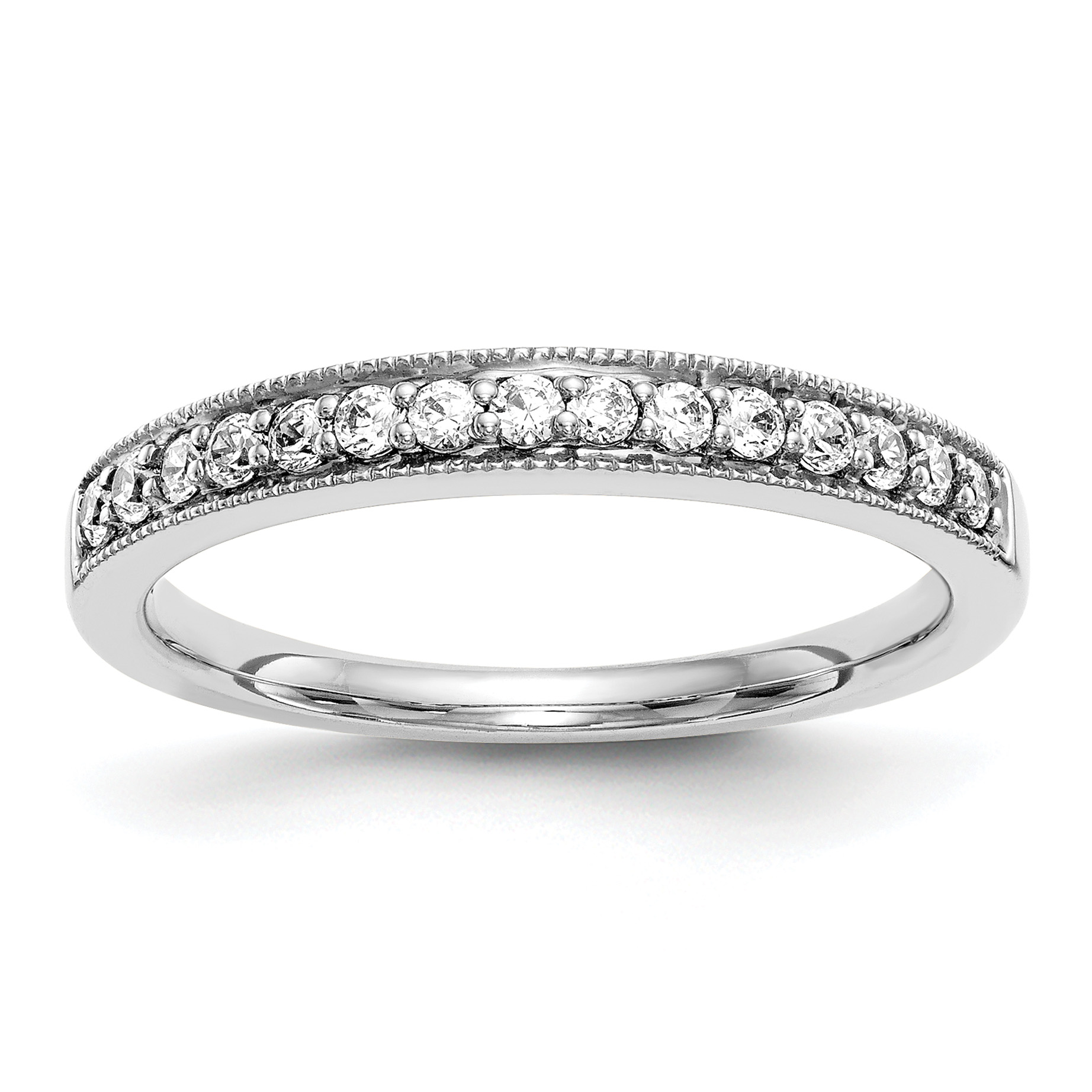 True Origin 14K White Gold 1/4 carat Lab Grown Diamond VS  D E F  Band (RM3196B-023-WLD)