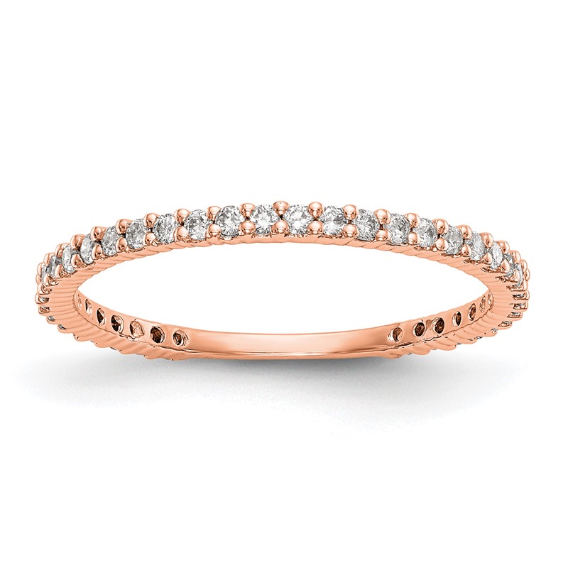 14K Rose Gold Lab Grown VS/SI+ G+ Dia Band
