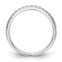 True Origin 14K White Gold 0.38 Carat Lab Grown Diamond VS+ F+ Complete Wedding Band view 2