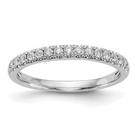 True Origin 14K White Gold 0.38 Carat Lab Grown Diamond VS+ F+ Complete Wedding Band view 1