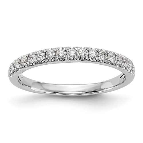 14K White Gold 0.38 Carat Lab Grown Diamond VS SI+ G+ Complete Band