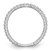 14K White Gold 0.38 Carat Lab Grown Diamond VS SI+ G+ Complete Band view 3