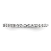 14K White Gold 0.38 Carat Lab Grown Diamond VS SI+ G+ Complete Band view 4