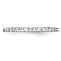 14K White Gold 0.38 Carat Lab Grown Diamond VS SI+ G+ Complete Band view 5