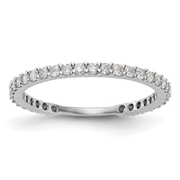 14K White Gold 0.38 Carat Lab Grown Diamond VS SI+ G+ Complete Band view 1