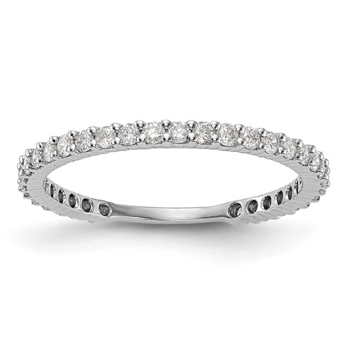 14K White Gold 0.38 Carat Lab Grown Diamond VS SI+ G+ Complete Band