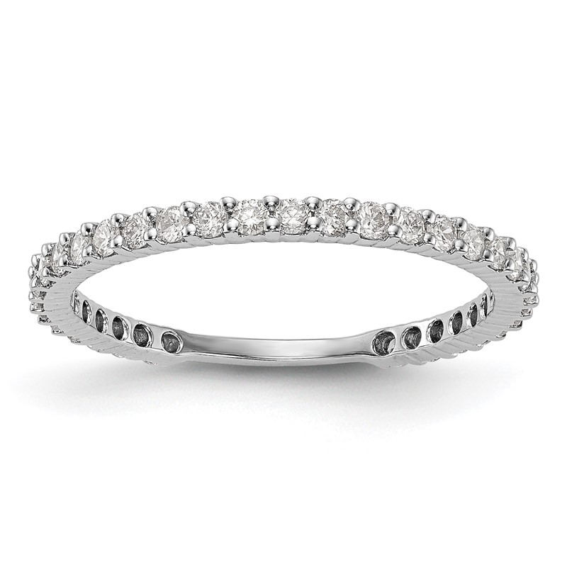 14k White Gold 3/8 carat Lab Grown Diamond VS/SI+ G+ Complete Band