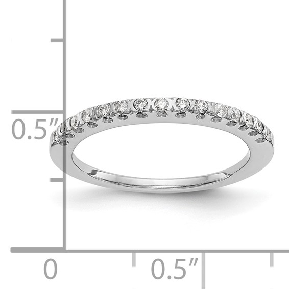 14K White Gold Diamond Band